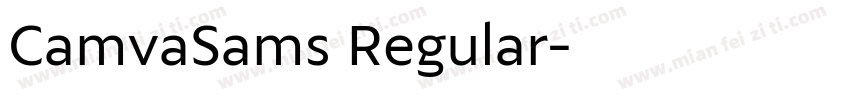 CamvaSams Regular字体转换